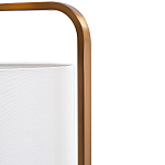 Торшер с белым тканевым абажуром на мраморном основании Cconcise варинант исполнения - 1 | Loft Concept в Уфе