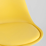 Стул с основой из пластика и мягким сиденьем Arvika Yellow варинант исполнения - 8 | Loft Concept в Уфе