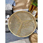 Столик приставной золотистый с орнаментом на столешнице Tanzania варинант исполнения - 8 | Loft Concept в Уфе