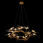 Люстра подвесная с прозрачными стеклянными птичками на ветвях Диаметр 100 см Serip Voa варинант исполнения - 5 | Loft Concept в Уфе