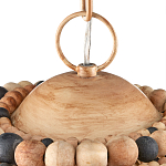 Подвесной светильник в форме купола из деревянных бусин Wooden Beads варинант исполнения - 3 | Loft Concept в Уфе