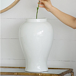 Ваза белая с крышкой однотонная Chinoiserie Ceramics варинант исполнения - 9 | Loft Concept в Уфе