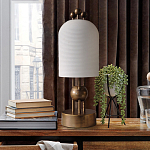 Настольная лампа в виде фонаря с белым фактурным абажуром Echoes of Light варинант исполнения - 3 | Loft Concept в Уфе