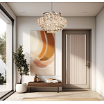 Люстра хрустальная в неоклассическом стиле на серебристом каркасе Majesty варинант исполнения - 3 | Loft Concept в Уфе