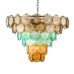 Люстра конусовидная с каскадом из разноцветных круглых подвесов Key Lustar варинант исполнения - 3 | Loft Concept в Уфе