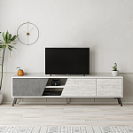ТВ-тумба с 3-мя дверцами и полками Grey Albe TV Stand варинант исполнения - 4 | Loft Concept в Уфе
