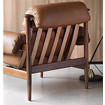 Кресло с деревянным каркасом и обивкой из натуральной кожи Medieval Furniture варинант исполнения - 2 | Loft Concept в Уфе