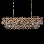 Люстра овальная каскадная с подвесками в форме колец Galaxy of Light варинант исполнения - 1 | Loft Concept в Уфе