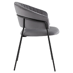 Стул в велюре серого цвета Horizon варинант исполнения - 3 | Loft Concept в Уфе