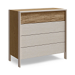 Комод 4 ящика с подсветкой на рельефном фасаде Warm Industrial варинант исполнения - 6 | Loft Concept в Уфе