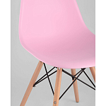 Пластиковый стул на ножках из массива бука Eames Pink варинант исполнения - 2 | Loft Concept в Уфе