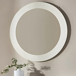 Зеркало в круглой фактурной раме Mirror Modern Texture белое варинант исполнения - 3 | Loft Concept в Уфе