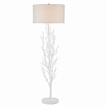 Торшер белый с цилиндрическим абажуром и каркасом в виде дерева Branched Tree варинант исполнения - 1 | Loft Concept в Уфе