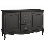 Буфет черный из массива бука с 3-мя ящиками и 2-мя дверцами Black Provence варинант исполнения - 1 | Loft Concept в Уфе