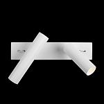 Бра с двумя цилиндрическими повортными спотами белого цвета Trumpet tube варинант исполнения - 7 | Loft Concept в Уфе