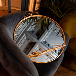 Зеркало настенное в раме золотого цвета с декором птица на ветке Mirror Portal варинант исполнения - 4 | Loft Concept в Уфе