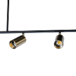 Люстра линейная с 5-ю цилиндрическими плафонами цвета латунь TRIBES CHANDELIER варинант исполнения - 4 | Loft Concept в Уфе