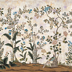 Обои ручная роспись Siam White Metal варинант исполнения - 2 | Loft Concept в Уфе