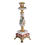 Подсвечник с цветочной росписью из фарфора с бронзовыми элементами Eden Garden варинант исполнения - 3 | Loft Concept в Уфе