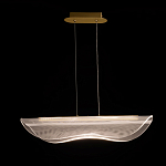 Люстра линейная с прозрачным волнообразным плафоном Wave Line варинант исполнения - 3 | Loft Concept в Уфе