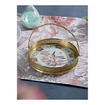 Блюдо фарфоровое с бронзовой ручкой Paradise Dish with Handle варинант исполнения - 3 | Loft Concept в Уфе