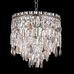 Люстра круглая с хрустальными подвесками на серебряном каркасе Roul Crystal Light варинант исполнения - 9 | Loft Concept в Уфе