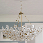 Люстра декорированная цветами из стекла Lightness of Flowers варинант исполнения - 4 | Loft Concept в Уфе