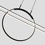 Светодиодная люстра Black LED Circle and Oval Lamp варинант исполнения - 6 | Loft Concept в Уфе