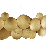 Люстра круглая из многослойных золотых дисков Metal Disc Chandelier варинант исполнения - 1 | Loft Concept в Уфе