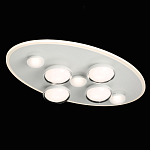 Потолочный светильник овальной формы белого цвета с 7-ю лампами Lunar Pebbles варинант исполнения - 2 | Loft Concept в Уфе