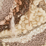 Овальный Современный Гобелен Абстракция в бежевых тонах Shallow варинант исполнения - 5 | Loft Concept в Уфе