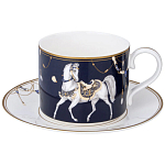 Чайный набор из фарфора с изображением лошадей на 6 персон 12 предметов Porcelain Horse Set варинант исполнения - 1 | Loft Concept в Уфе