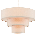 Люстра круглая трехъярусная с тканевыми абажурами Light Soft Glow варинант исполнения - 3 | Loft Concept в Уфе