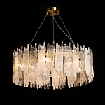 Люстра круглая с прозрачными стержнями разной длины Textured Glass Chandelier варинант исполнения - 3 | Loft Concept в Уфе