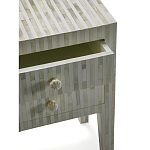 Тумбочка прикроватная White Pearl BEDSIDE CABINET 2 DRAWER варинант исполнения - 2 | Loft Concept в Уфе