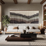 Пейзаж из нитей Макраме Wall decor Black and White Landscape варинант исполнения - 1 | Loft Concept в Уфе