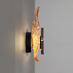 Бра с волнообразным стеклянным плафоном и вставкой из мрамора Liquid Stone варинант исполнения - 7 | Loft Concept в Уфе