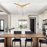 Люстра золотого цвета в форме галочки с каскадом длинных прозрачных трубок Eurofase варинант исполнения - 10 | Loft Concept в Уфе