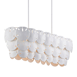 Люстра овальной формы с белыми подвесными элементами White Natural Lines варинант исполнения - 1 | Loft Concept в Уфе