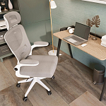 Кресло для компьютерного стола Easement Grey&White варинант исполнения - 9 | Loft Concept в Уфе