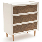 Комод с 3-мя ящиками из ротанга Blais Cream Wicker Furniture варинант исполнения - 2 | Loft Concept в Уфе