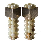 Настольная лампа с основанием из 24 выточенных сферических камней Through Stone варинант исполнения - 1 | Loft Concept в Уфе