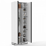 Двухдверный шкаф белого цвета Strict Lines варинант исполнения - 3 | Loft Concept в Уфе