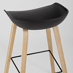 Барный стул на ножках из натурального дерева Boras Black варинант исполнения - 6 | Loft Concept в Уфе