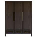 Большой Шкаф Primo Темный орех с 3 дверьми и 3 выдвижными ящиками варинант исполнения - 10 | Loft Concept в Уфе