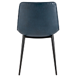 Стул с обивкой из экокожи темно-синего цвета RHOMBUSES UPHOLSTERY варинант исполнения - 3 | Loft Concept в Уфе