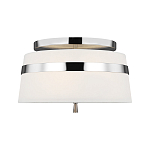 Потолочный светильник с белым тканевым абажуром Generation Lighting варинант исполнения - 1 | Loft Concept в Уфе