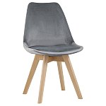 Стул с мягким велюровым сиденьем Arvika Grey варинант исполнения - 1 | Loft Concept в Уфе