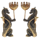 Подсвечник в виде дракона Dragon candlestick Gold Red L or R варинант исполнения - 1 | Loft Concept в Уфе