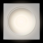 Встраиваемый спот светодиодный квадаратный белого цвета с круглым углублением Ombra Lux  варинант исполнения - 3 | Loft Concept в Уфе